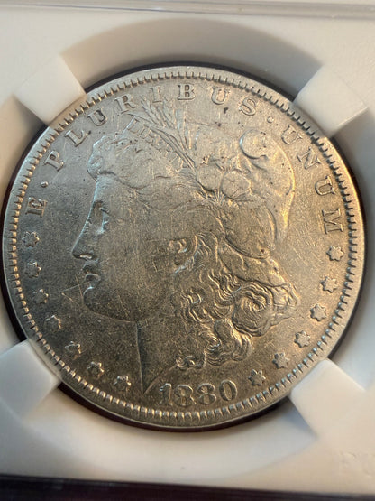 1880 Morgan Silver Dollar 90% Silver Custom Holder Collectible US Coin