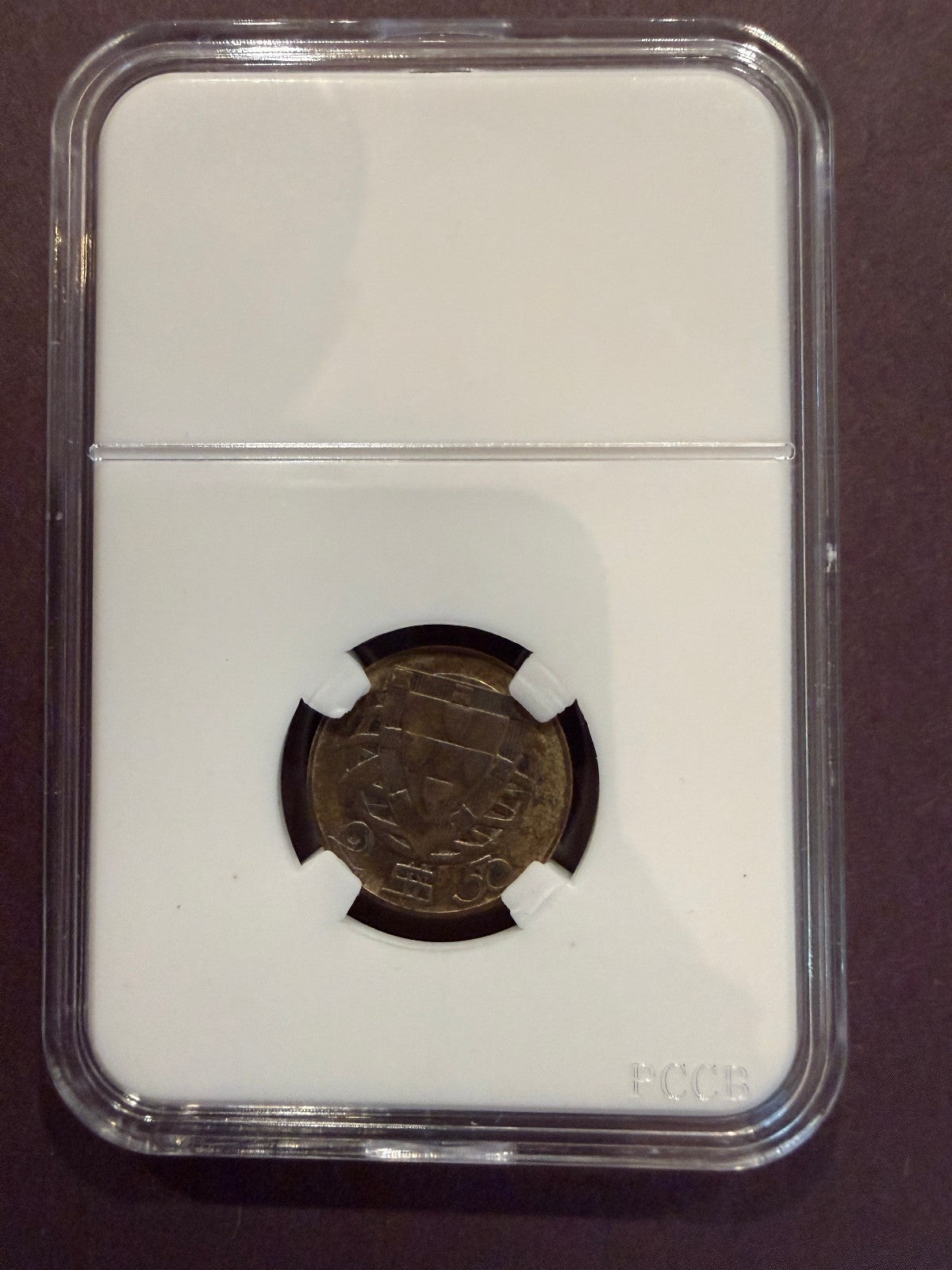 1932 Portugal 2.5 Escudos Silver Coin .650 Fine COINFORGEX Holder