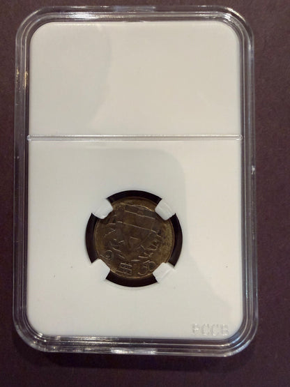 1932 Portugal 2.5 Escudos Silver Coin .650 Fine COINFORGEX Holder