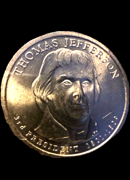 4 Pack Thomas Jefferson Presidential Dollar Liberty Reverse US Mint Coins