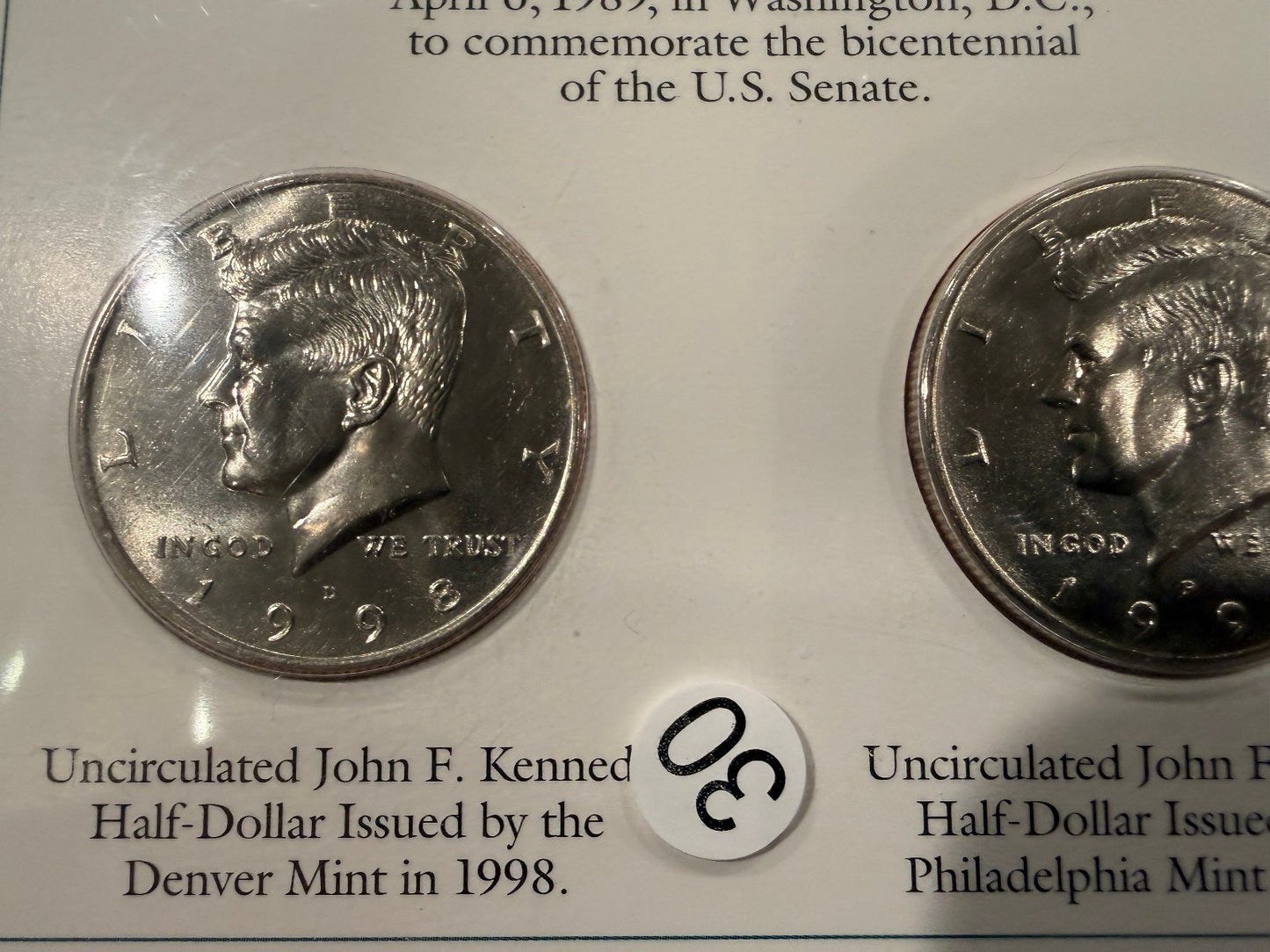 JFK Kennedy Stamp Coin Panel Collection 6 Pack Commemorative Set USA