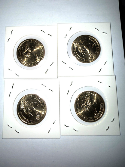 4 Pack Thomas Jefferson Presidential Dollar Liberty Reverse US Mint Coins