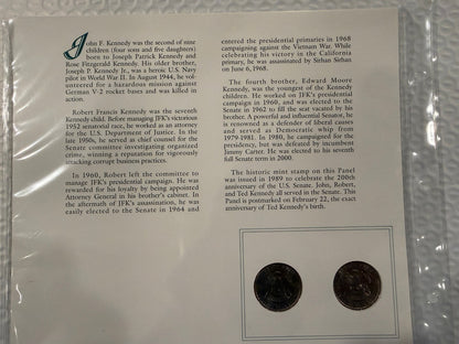 JFK Kennedy Stamp Coin Panel Collection 6 Pack Commemorative Set USA
