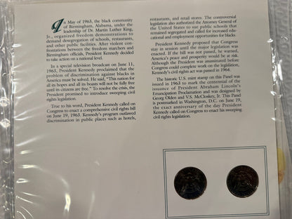 JFK Kennedy Stamp Coin Panel Collection 6 Pack Commemorative Set USA