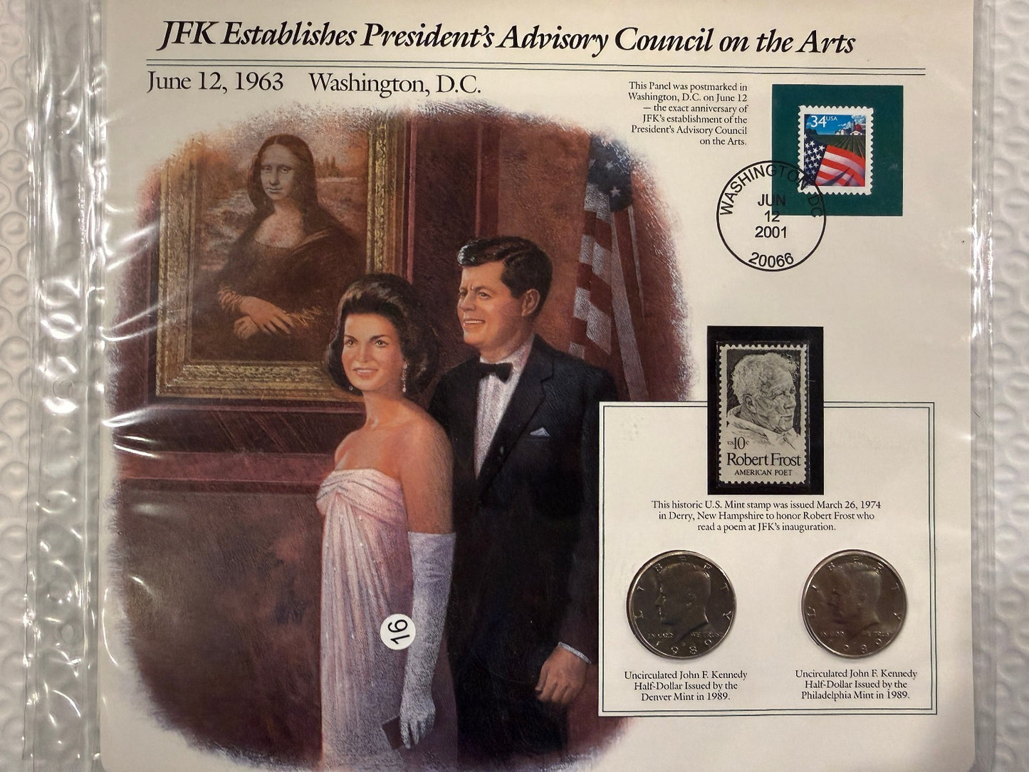 JFK Kennedy Stamp Coin Panel Collection 6 Pack Commemorative Set USA