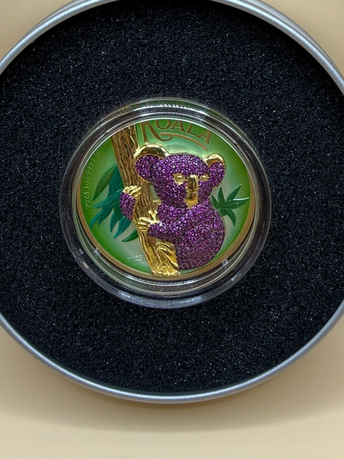 2024 Australia Koala 1 oz .9999 Silver Coin Purple Colorized Perth Mint