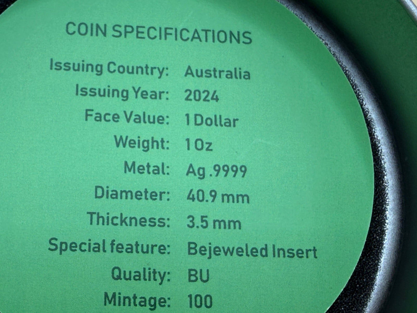 2024 Australia Koala 1 oz .9999 Silver Coin Purple Colorized Perth Mint