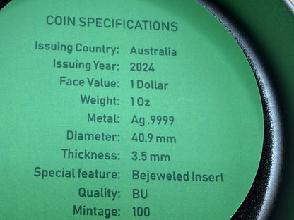 2024 Australia Koala 1 oz .9999 Silver Coin Purple Colorized Perth Mint