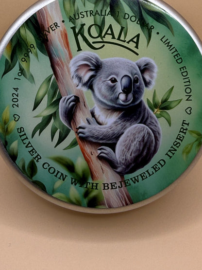 2024 Australia Koala 1 oz .9999 Silver Coin Purple Colorized Perth Mint