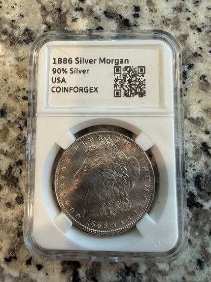 1886 Morgan Silver Dollar 90% Silver Beautiful Natural Toning US Coin