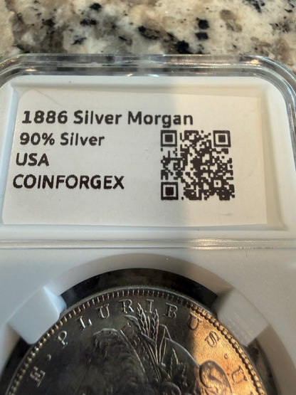 1886 Morgan Silver Dollar 90% Silver Beautiful Natural Toning US Coin
