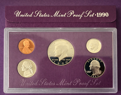 1990 US Mint Proof Set San Francisco Original Packaging Complete Set