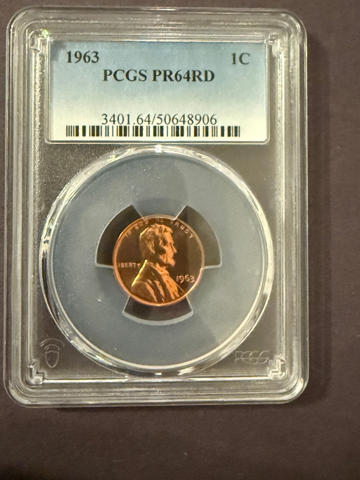 1963 Lincoln Cent Proof PCGS PR64RD Red Penny San Francisco Mint