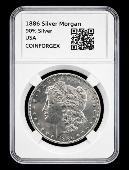 1886 Morgan Silver Dollar US Coin Fine Silver Circulated