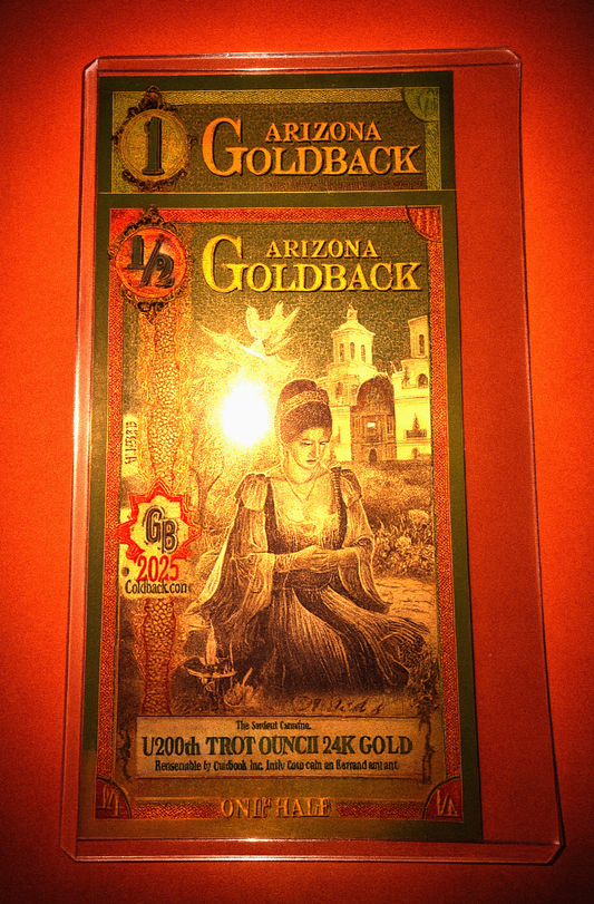 2025 Arizona Goldback 2-Pack 1 & 1/2 Goldback 24K Gold Notes