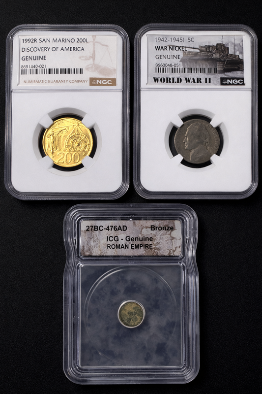 1992R San Marino 200 Lire Discovery of America NGC Genuine WWII Dates