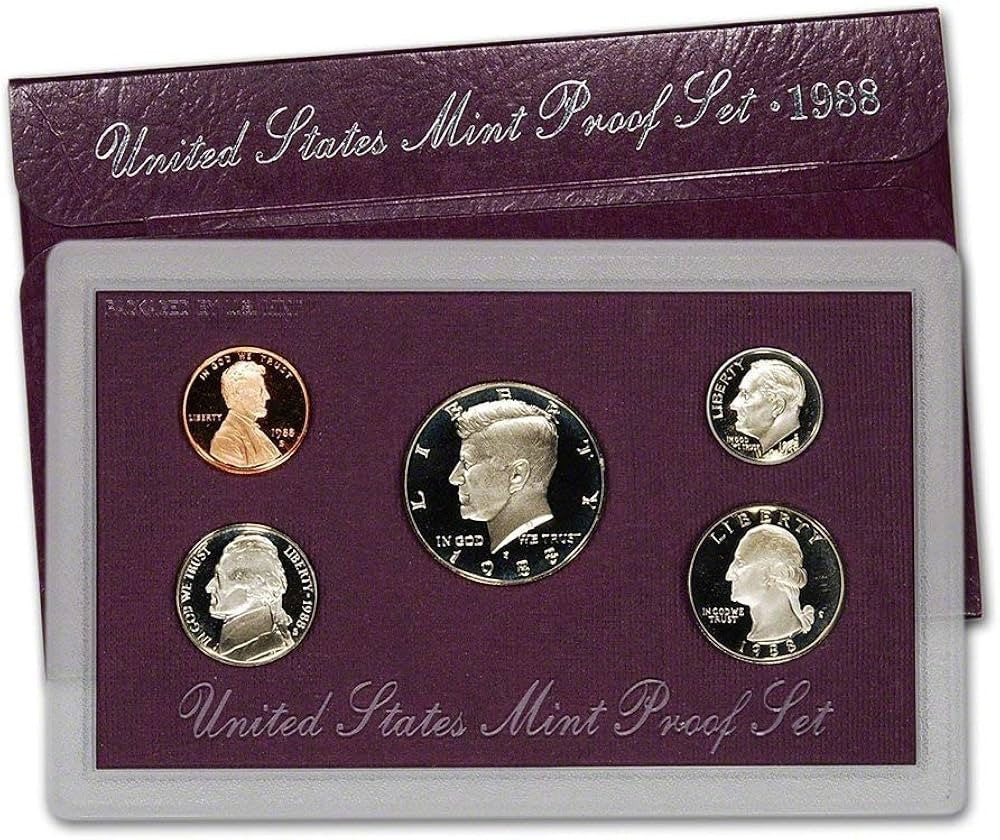 1988 S US Mint Proof Set San Francisco Original Government Packaging