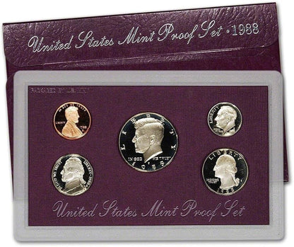 1988 S US Mint Proof Set San Francisco Original Government Packaging