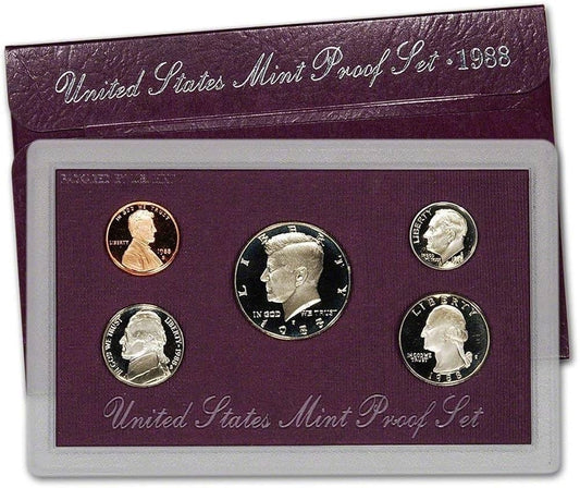 1988 S US Mint Proof Set San Francisco Original Government Packaging
