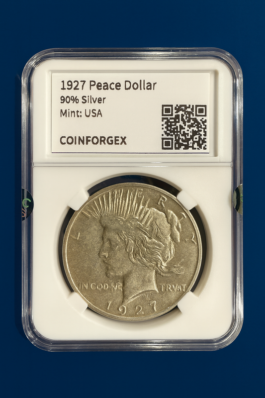 1927 Peace Silver Dollar $1 Coin 90% Silver US Mint Philadelphia