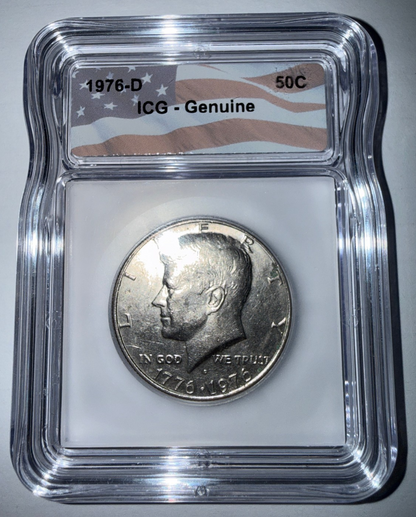 1976-D Bicentennial Kennedy Half Dollar ICG Certified US Coin