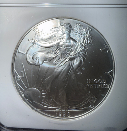 1998 American Silver Eagle NGC MS69 Brilliant Uncirculated .999 Silver Coin