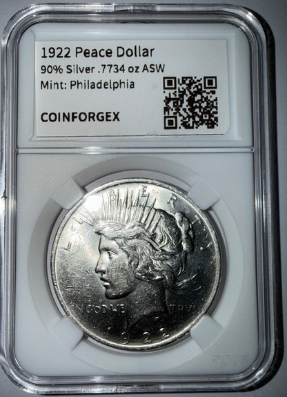 1922 Peace Silver Dollar .7734 ASW Philadelphia Mint $1 US Coin