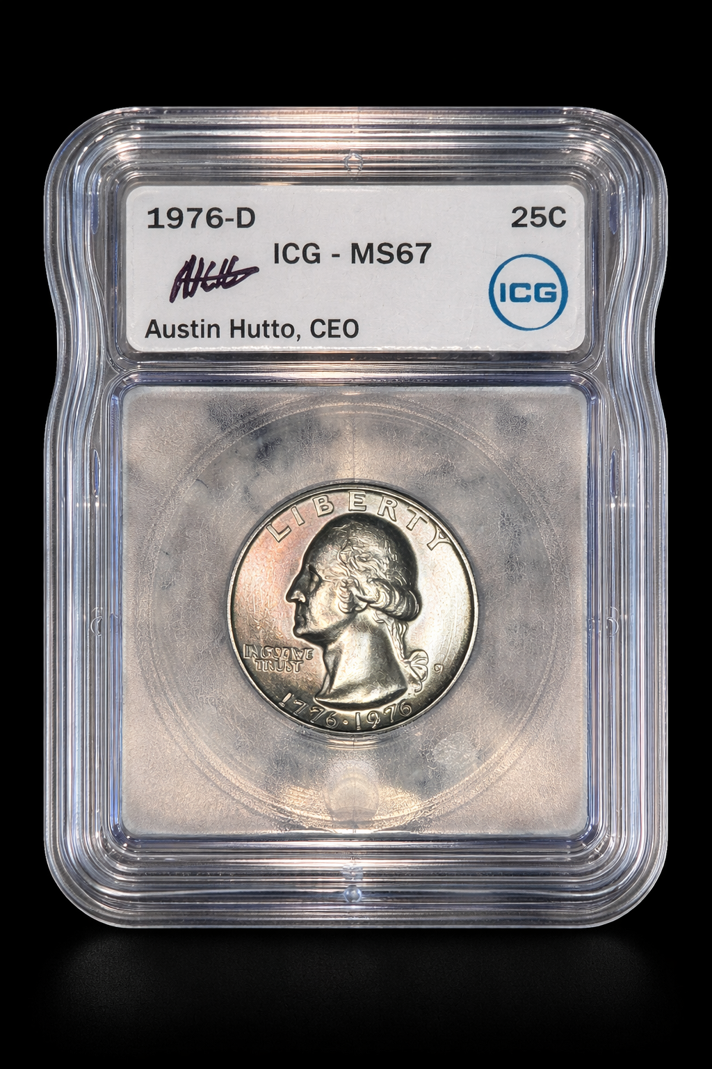 1976-D Washington Quarter ICG MS67 Bicentennial Type 2 High Grade