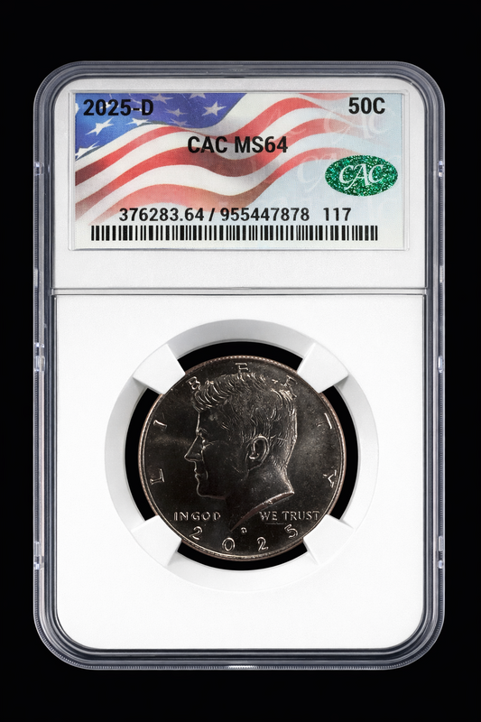 2025-D Kennedy Half Dollar CAC MS64 Certified Denver Mint US Coin