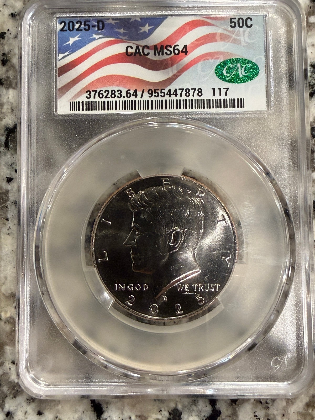 2025-D Kennedy Half Dollar CAC MS64 Certified Denver Mint US Coin