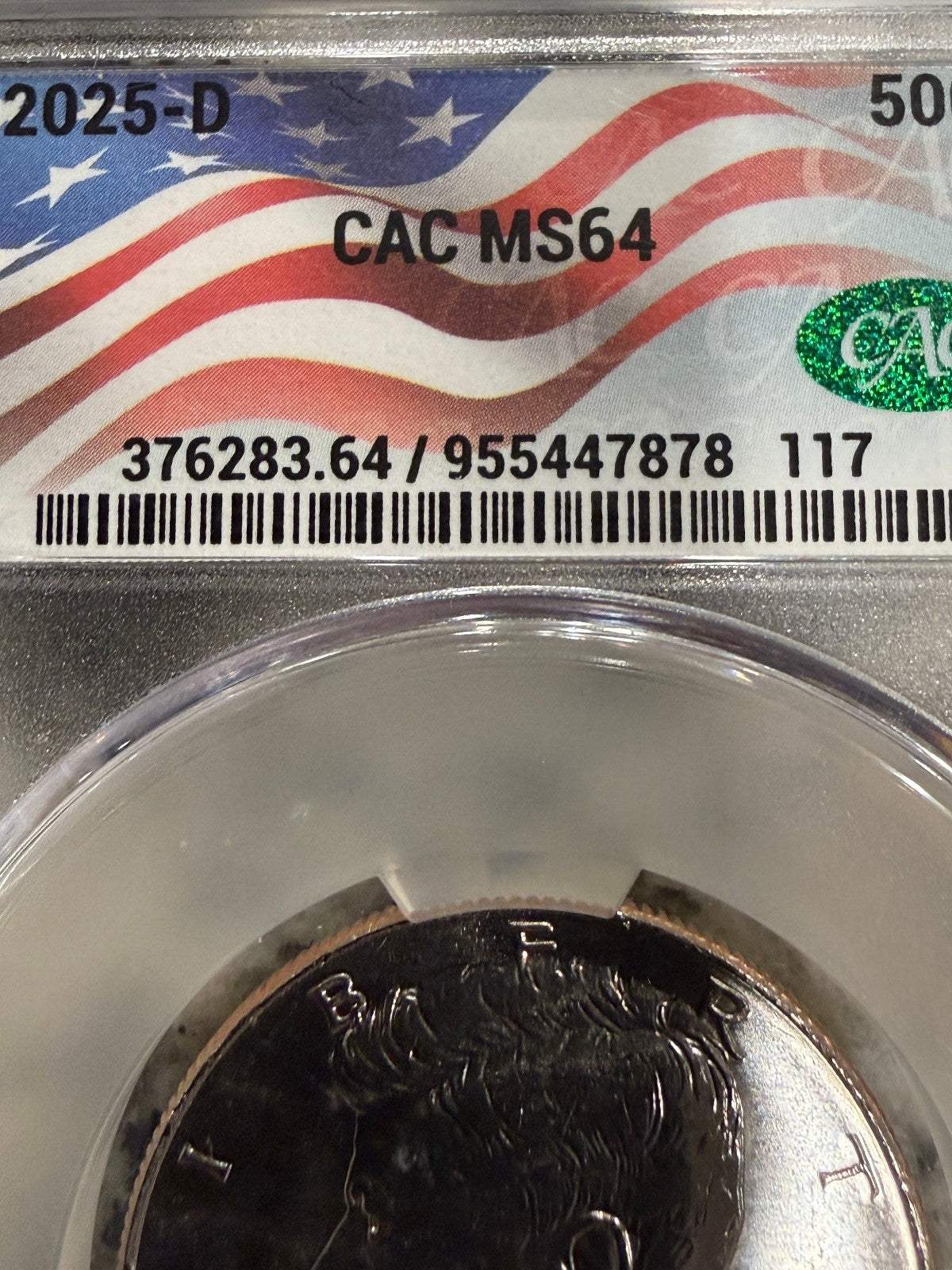2025-D Kennedy Half Dollar CAC MS64 Certified Denver Mint US Coin