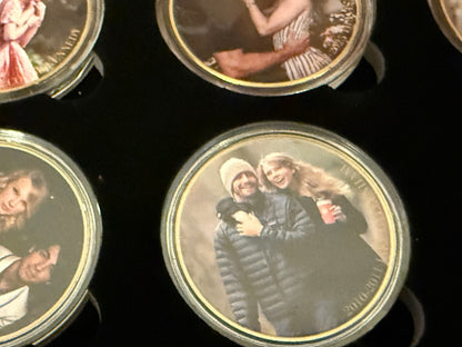 Taylor Swift Gold Plated Coin Collection Display Set Music Memorabilia