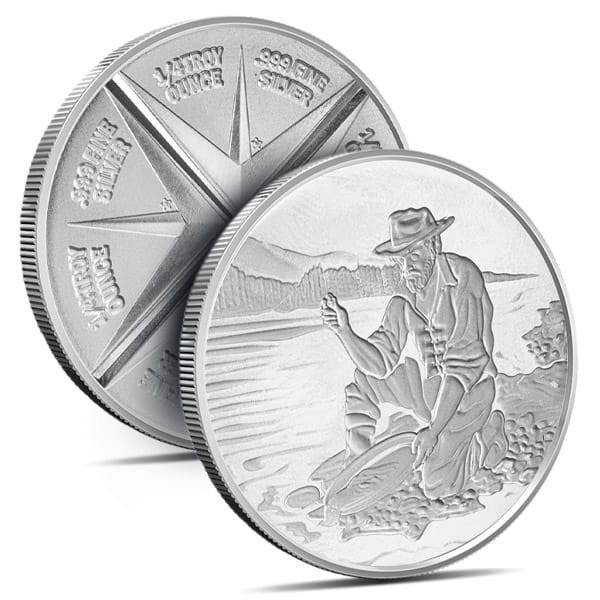 Goldpanner 1 oz .999 Fine Silver Divisible Round 1 Troy Ounce Bullion Coin