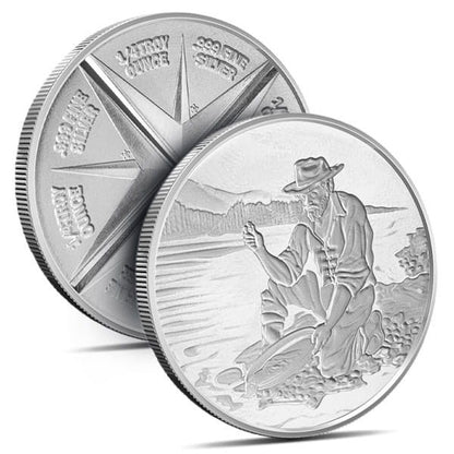 Goldpanner 1 oz .999 Fine Silver Divisible Round 1 Troy Ounce Bullion Coin