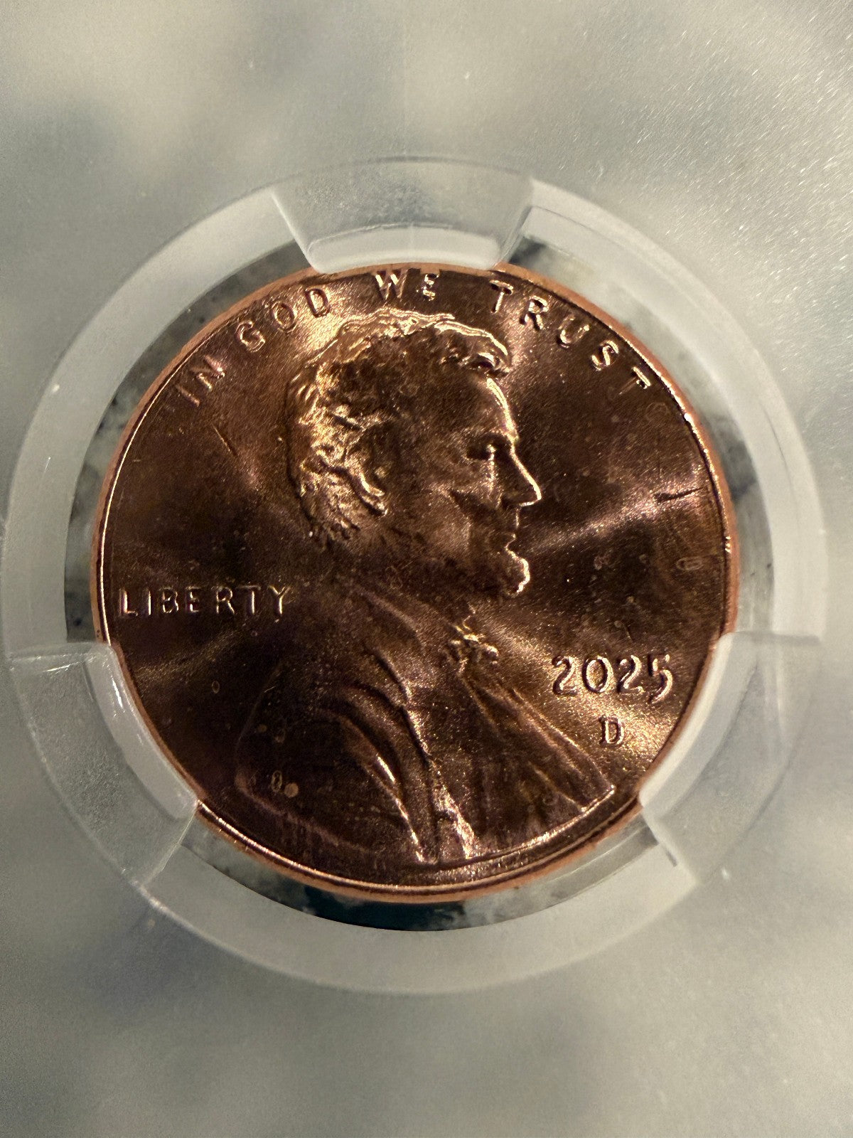 2025-D Lincoln Shield Cent CAC MS63RD Prooflike Certified Red Penny