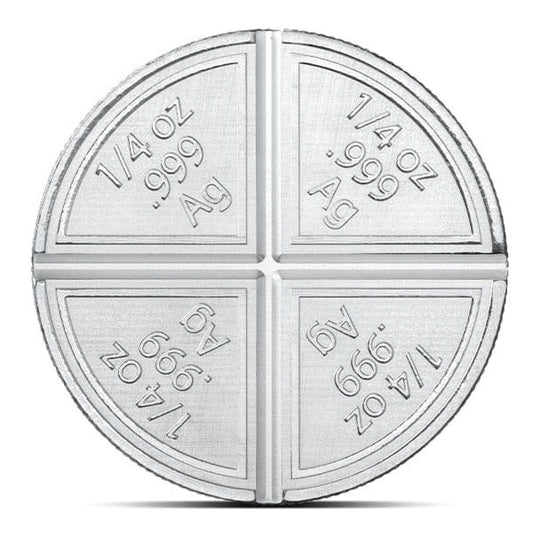 POP Bullion 1oz Silver Round .999 Fine Divisible Pieces Fractional Bar