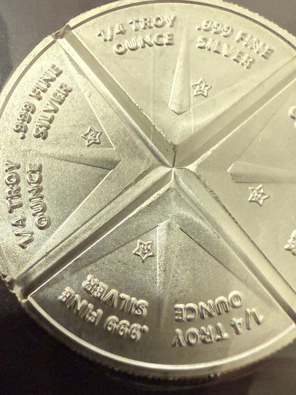 POP Bullion 1oz Silver Round .999 Fine Divisible Pieces Fractional Bar