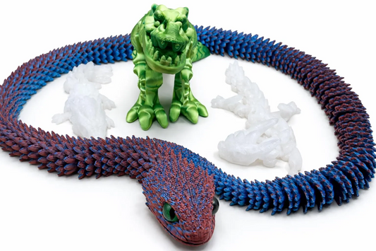 Articulated 3D Printed Dragon Dinosaur 4 Pack Flexible Figgly Fantasy Fidget Toys