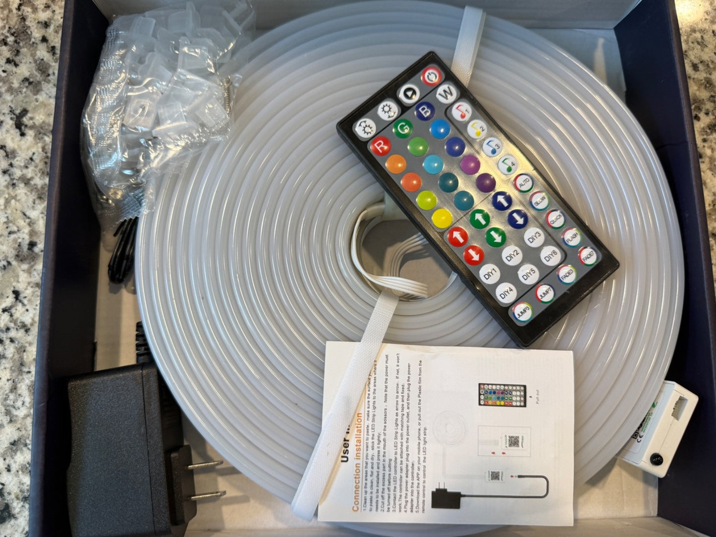 SINLEY 60FT LED Neon Rope Lights RGB Multicolor APP Remote Remote Control Strip