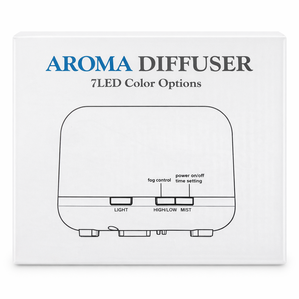 500ml Essential Oil Aroma Diffuser Ultrasonic Humidifier 7 LED Lights