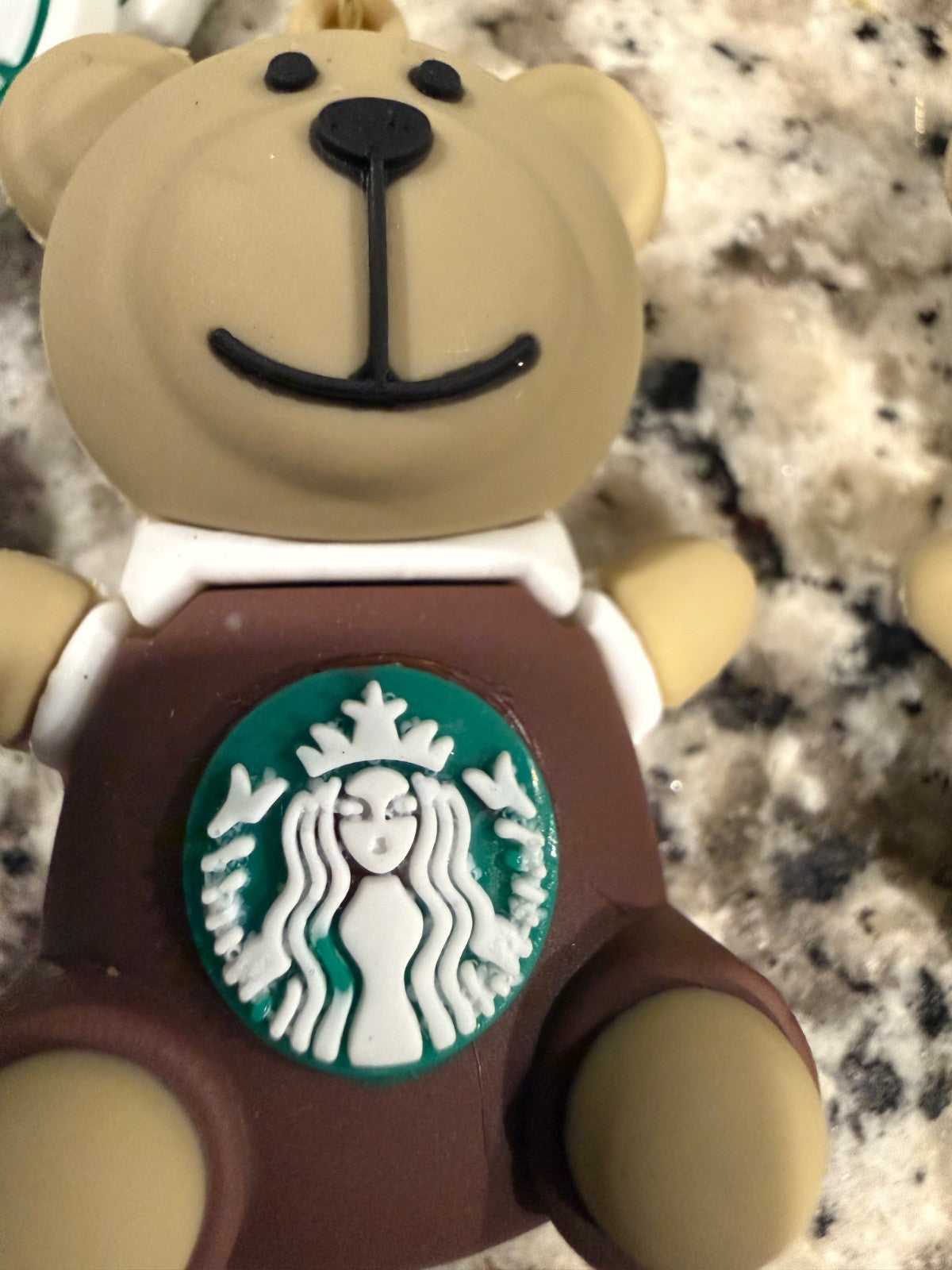 Starbucks Inspired Bear & Coffee Cup Keychain 4 Pack Cute Barista Bag Charm Set