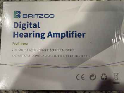 Britzgo BHA-1204S Digital Hearing Amplifier 2 Pack In Ear Sound Enhancer