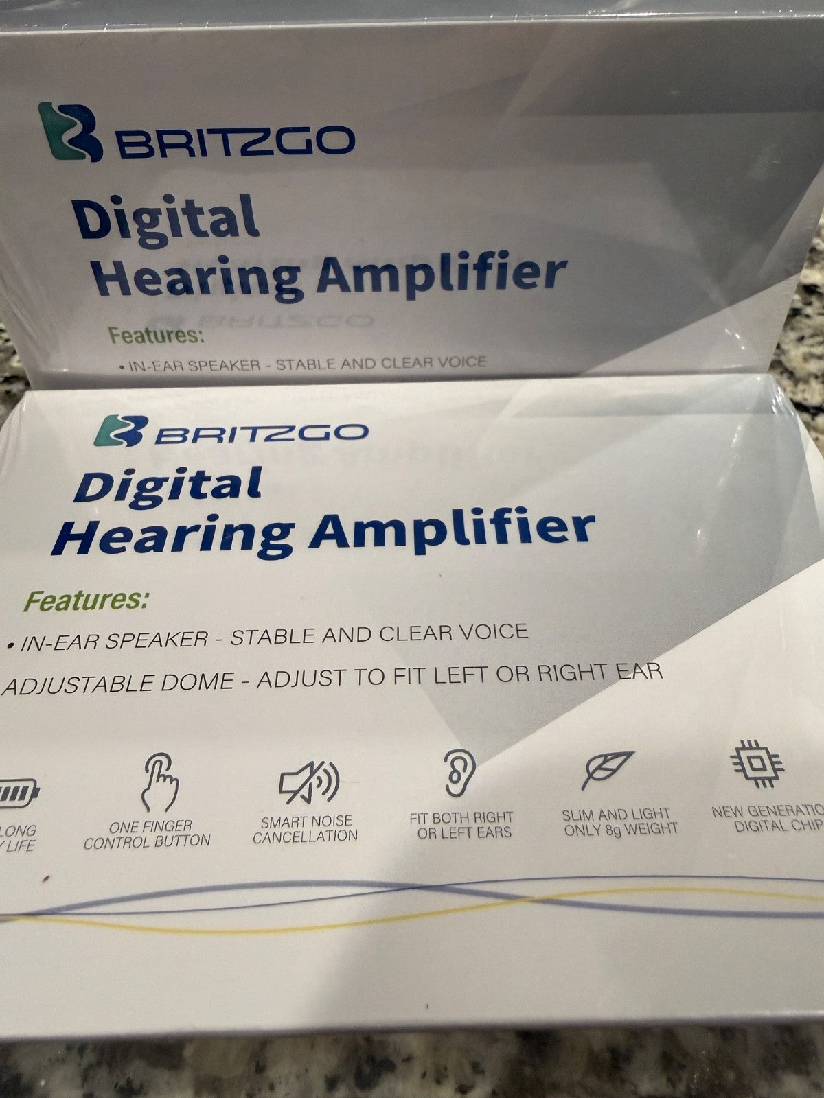 Britzgo BHA-1204S Digital Hearing Amplifier 2 Pack In Ear Sound Enhancer