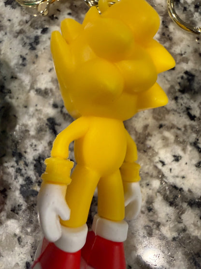 Spider Man and Sonic Heroes Character Keychain 3 Pack Set Super Sonic | 0410