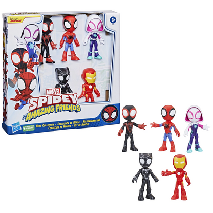Marvel Spidey and His Amazing Friends Hero Collection 5 Pack Figures Set