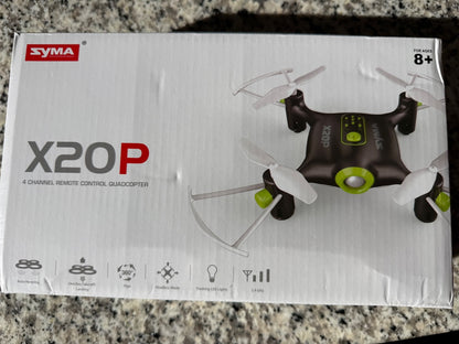 SYMA X20P Mini Drone 4 Channel Remote Control Quadcopter Auto Hover