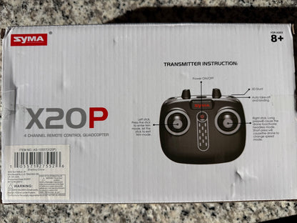 SYMA X20P Mini Drone 4 Channel Remote Control Quadcopter Auto Hover