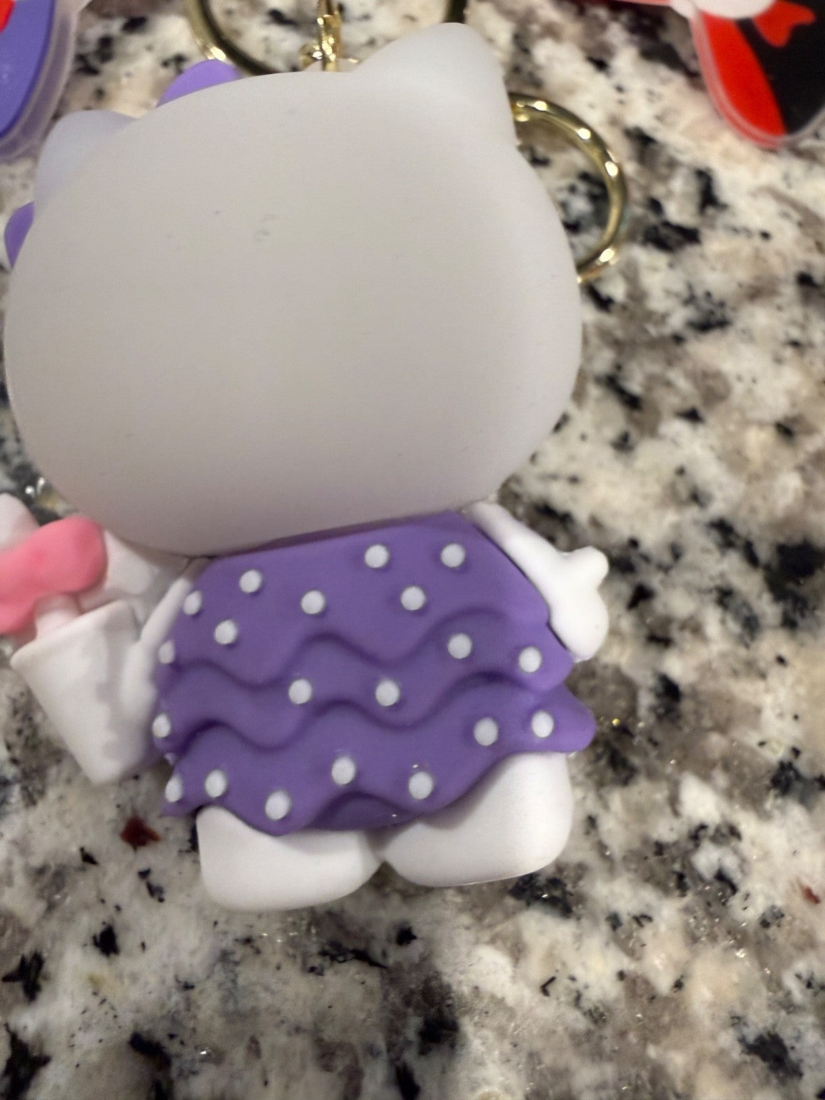Hello Kitty 2 Pack Silicone Keychain Set Cute Cartoon Bag Charm Kawaii