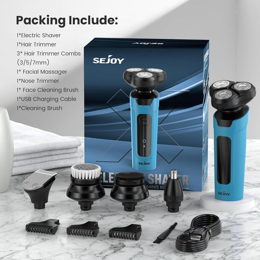 5 In 1 Electric Shaver Rotary Beard Razor Waterproof Grooming Kit Nose | 0279