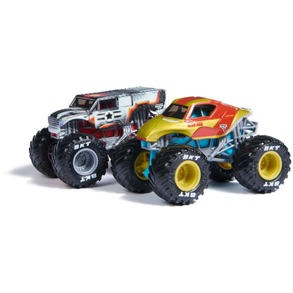 Monster Jam Marvel Iron Man vs War Machine Die Cast Monster Trucks 2 Pack | 0349